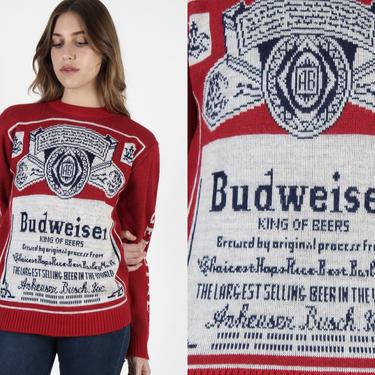 Deals Vintage 80s Budweiser Knit Sweater