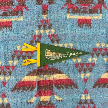 Vintage New Roller Dam Davenport, IA Felt Pennant 