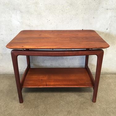 EMPIRE FURNITURE MCM Mid Century Modern Colonial Style 18 Accent Step End  Table - High End Used Furniture