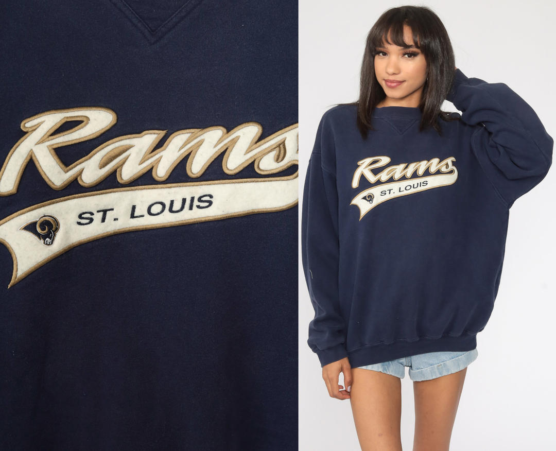 St Louis Rams Sweatshirt Missouri 90s Sweatshirt NFL Football Jumper Shop Exile Tucson, AZ