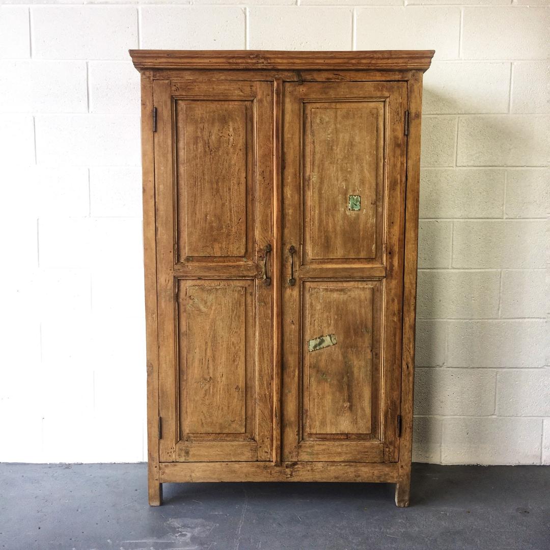 Antique Teak Cabinet Pantry Cupboard Possible Provenance India