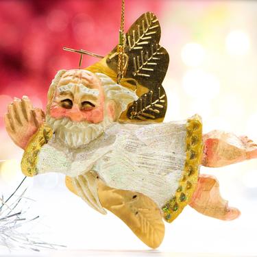 VINTAGE: 1998 - Angel Ornament by AH - Signed Barbara - Friar Ornament - Male Angle Praying - Wisdom Tree - SKU 30-410-00032970 