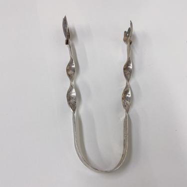 Barware Sculptural Silverplated ICE TONGS Style William Spratling Taxco Mexico 