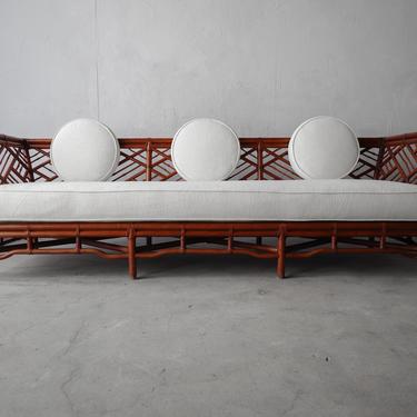 Mid Century Bamboo Daybed Sofa by Brown Jordan 