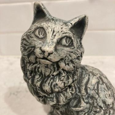 Vintage Rare Stan Langtwait Pottery Cat Clay Sculpture Brown -Signed by LeChalet