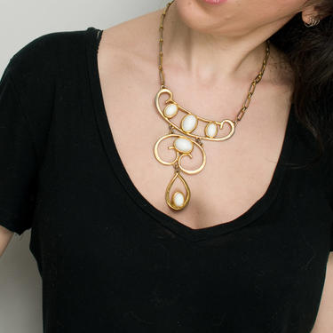 Vintage 1960s SPACEAGE Baroque Statement Necklace Tiered Choker Layered Glamorous 1960's 1970's Statement bib Necklaces Jewelry Mad Men MCM 