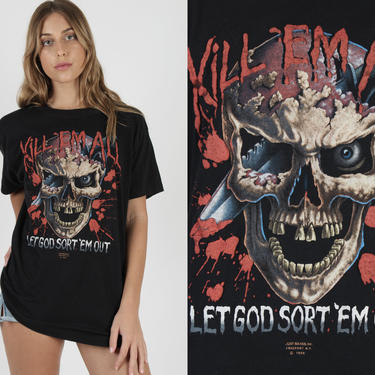 1989 Just Brass Kill Em All T Shirt Vintage 80s 3D, American Archive