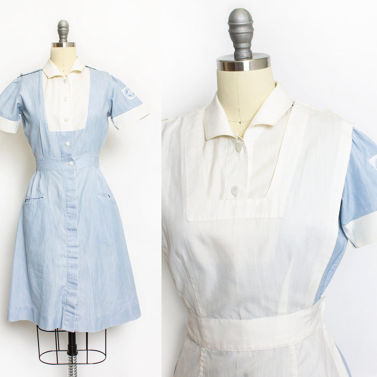 Vintage 1950s Nurse Uniform - Blue White Hospital | Deja Vintage ...