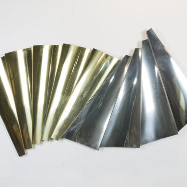 Brass and Chrome Multifaceted Sculpture by Curtis Jeré