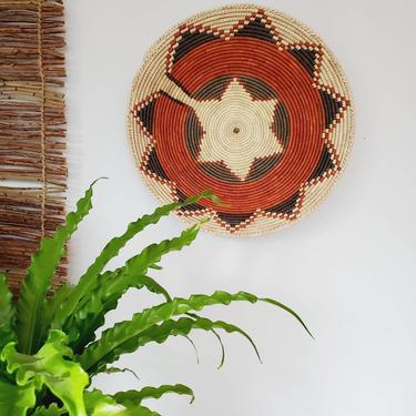 Hand Woven Tribal Wall Basket 14&quot; 