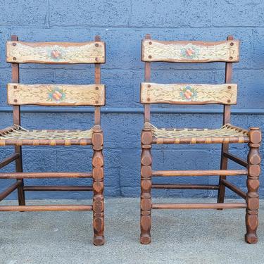 Set of 4 California Rancho / Spanish Colonial Dining Chairs 