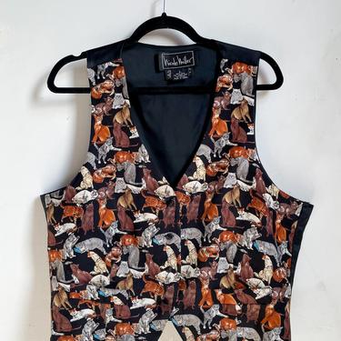 Nicole Miller Silk Cat Vest