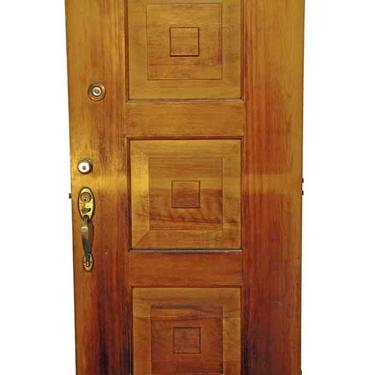 Vintage 3 Panel Solid Maple Entry Door 82.375 x 35.375