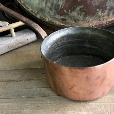 French Dehillerin Copper Saucepan, Paris, Large, Professional Quality, Culinary, Hallmarked, Gourmet Cooking, Rustic French Cuisine 