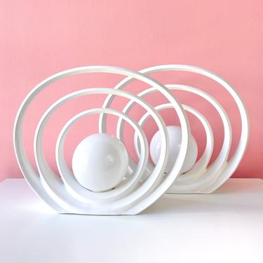 80s Art Deco Halo Lamps - Each Sold Separately 