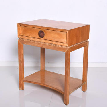 Mid Century Modern Paul Frankl Nightstand by Brown Saltman, Decorative End Table 