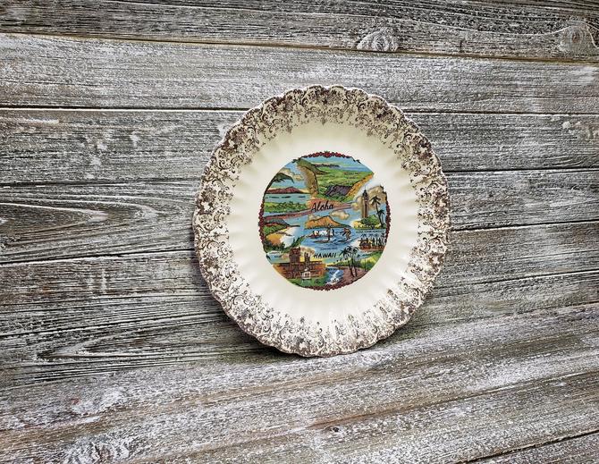 Vintage Aloha Hawaii Souvenir Plate Waikiki Honolulu Diamond Head Collectors Plate 50th State Hula Dancer Luau Plate Vintage Decor By Agogovintage From A Gogo Vintage Of Havre De Grace Md Attic