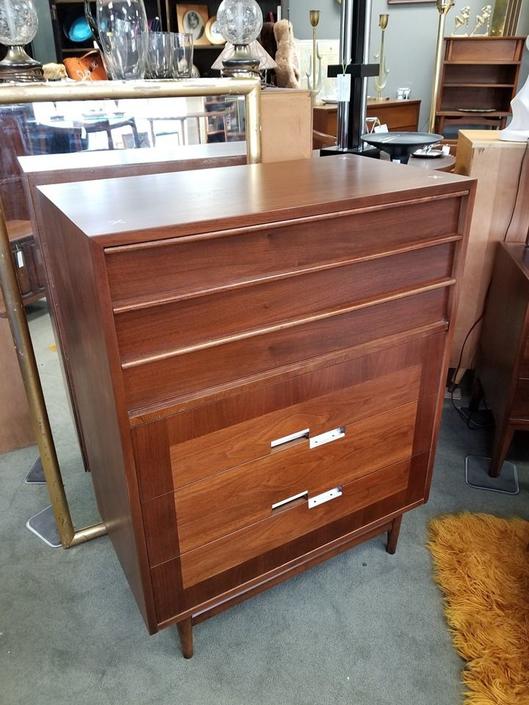 Mid Century Modern Highboy Dresser By American Of Martinsville