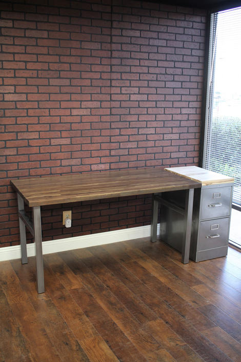 Modern Desk Steel And Wood Industrial Urban Furniture