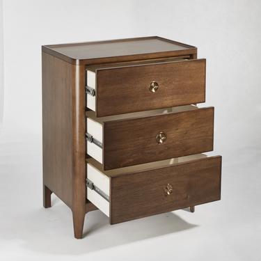 Walnut Mid Century  3 Drawer Dresser, Mid Century Storage  - Bella Collection - Ekais 