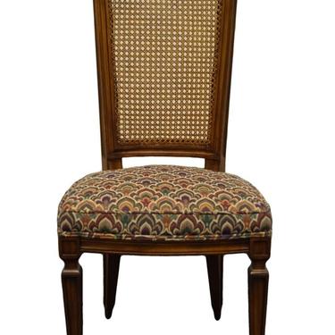 Karges Furniture Walnut French Regency Cane Back Dining Side Chair 