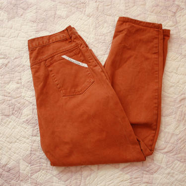 80s 90s Ochre Oscar de la Renta Mom Jeans High Waisted Size 34 / XL 