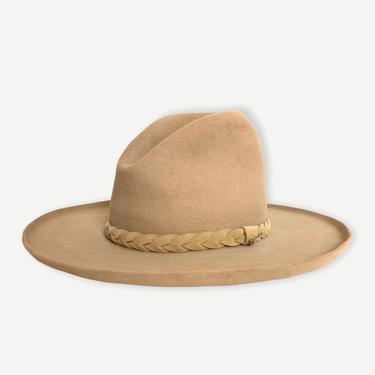 Vintage STETSON Cowboy Hat ~ size 7 3/8 ~ Pencil Curl ~ Gus / Tom Mix ~ Wide Brim ~ Western ~ 4X Beaver ~ Fur Felt 