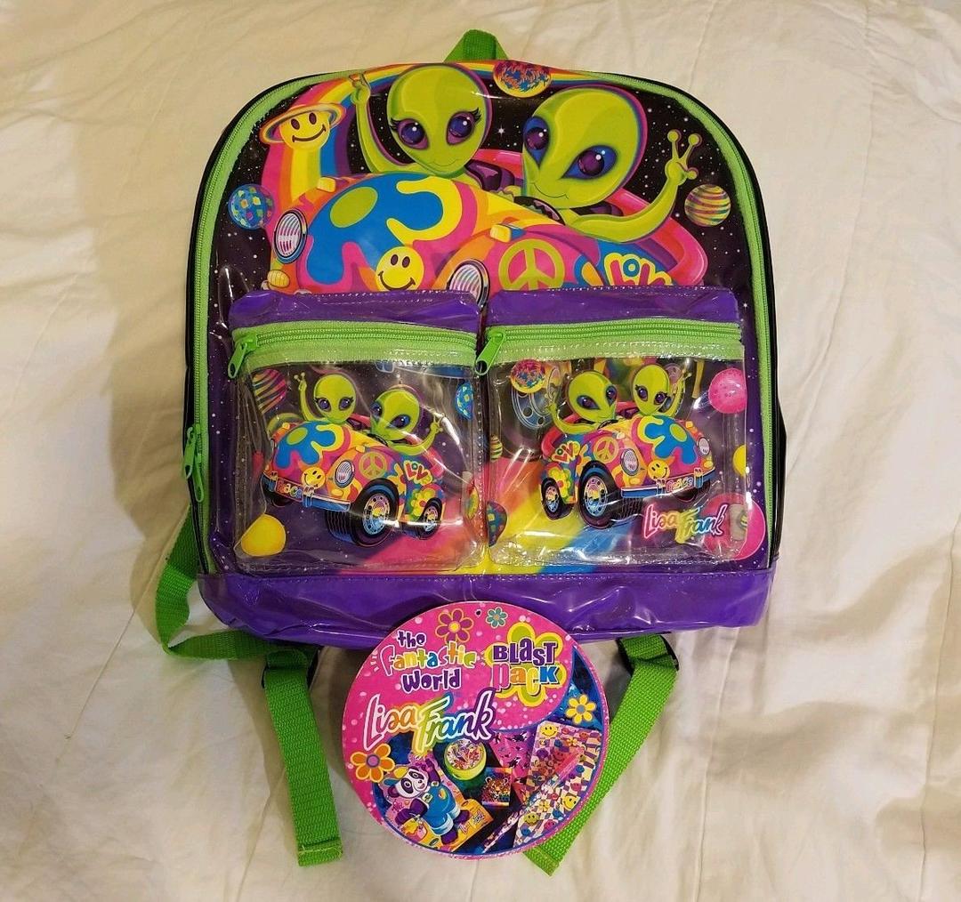 loungefly lisa frank alien backpack