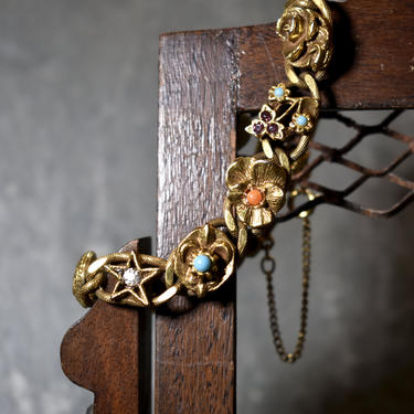 j Vintage Goldette Victorian Style Bracelet Goldette New York Bixley Brookline MA