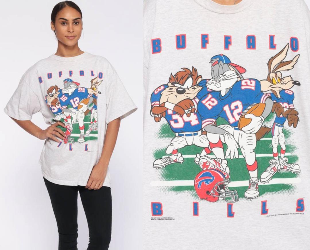 Shirts, Vintage Buffalo Bills Football Shirt Buffalo Bills Taz Looney  Tunes Shirt Tee