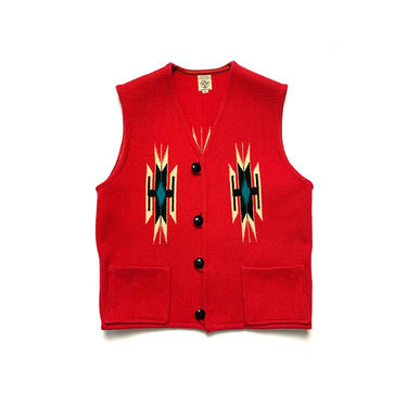 Vintage Ortega's CHIMAYO Handwoven Wool Vest ~ size 40 ~ M
