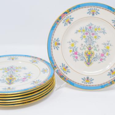 Set of 7 Blue Tree Dessert Plates by Lenox 