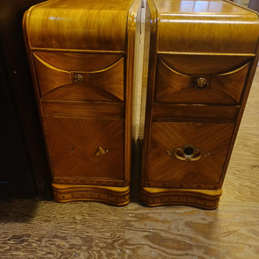 A pair of Water Fall end tables 12 1/4"×19"×27 1/2"