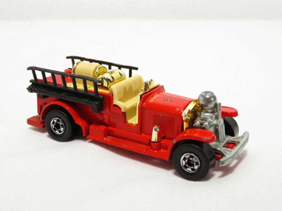 Vtg Hot Wheels Old Number 5 Fire Truck Engine Diecast Red 