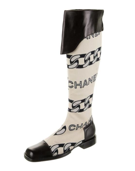 Treasures of NYC - Chanel Black Logo Tall Boots