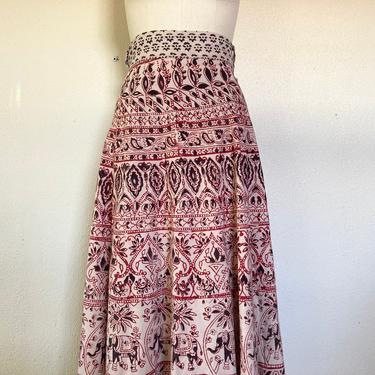 1970s Indian cotton wrap skirt 