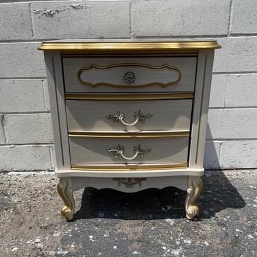 French Provincial Nightstand Bedside Table Sears Bonnet Series Neoclassical Bedroom Furniture Console Shabby Chic CUSTOM PAINT AVAIL 