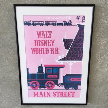Vintage Disneyland "Main Street" Framed Print