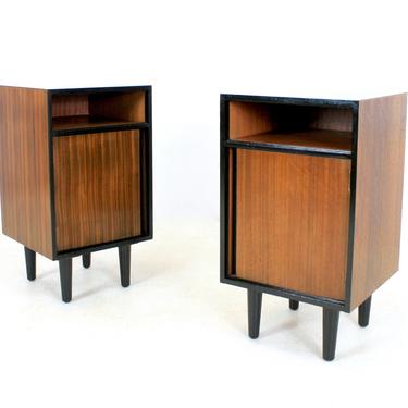 Pair of Mid Century Nightstands by John and Sylvia Reid for Stag Furniture 