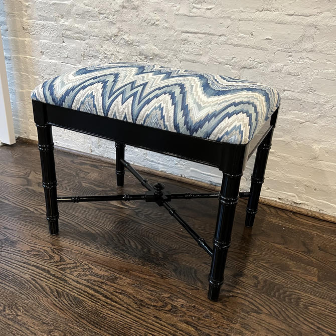 AVAILABLE: Black Lacquered Bamboo Bench 