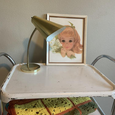 Vintage Gold Adjustable Gooseneck Desk Lamp Task Lamp 