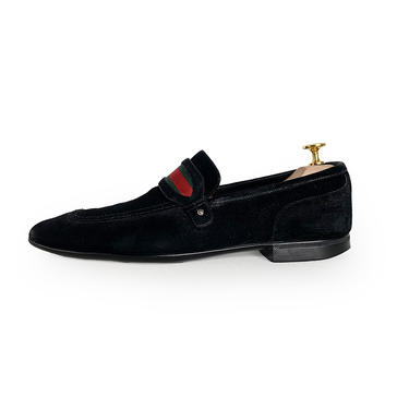 GUCCI BLACK SUEDE LOAFERS