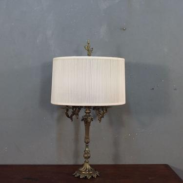 Ornate Brass Candelabra Table Lamp – ONLINE ONLY