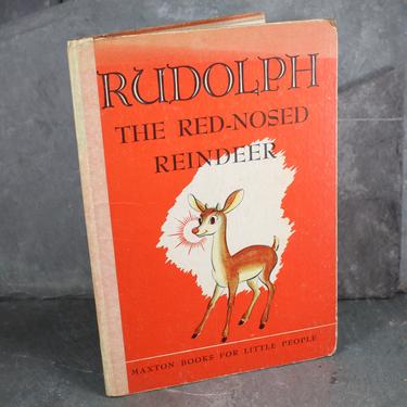 Rudolph the Red Nose Reindeer, by Robert L. May, Copyright 1933, Published by Maxton Books for Little People | FREE SHIPPING 