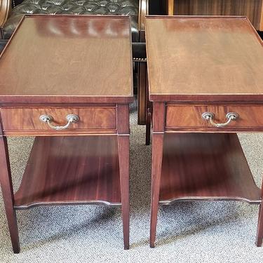 Item #NL37 Pair of Traditional Mahogany Sofa / End Tables c.1940s