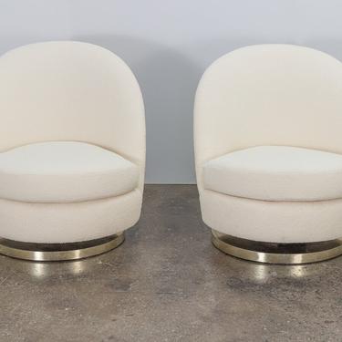 Milo Baughman Swivel Lounge Chairs 