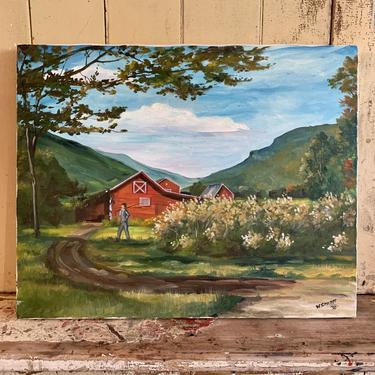 Barn Oil on Canvas Painting