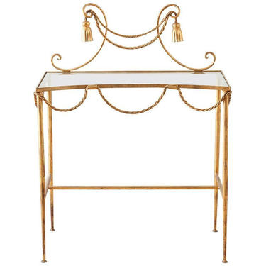 Hollywood Regency Gilt Iron and Faux Rope Vanity by ErinLaneEstate