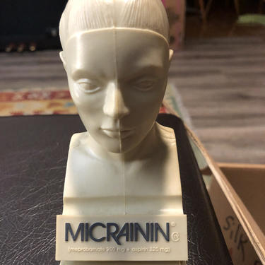 Drug company advertising figurine Micrainin psych med 