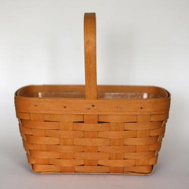 vintage longaberger basket with liner and divider 1997 
